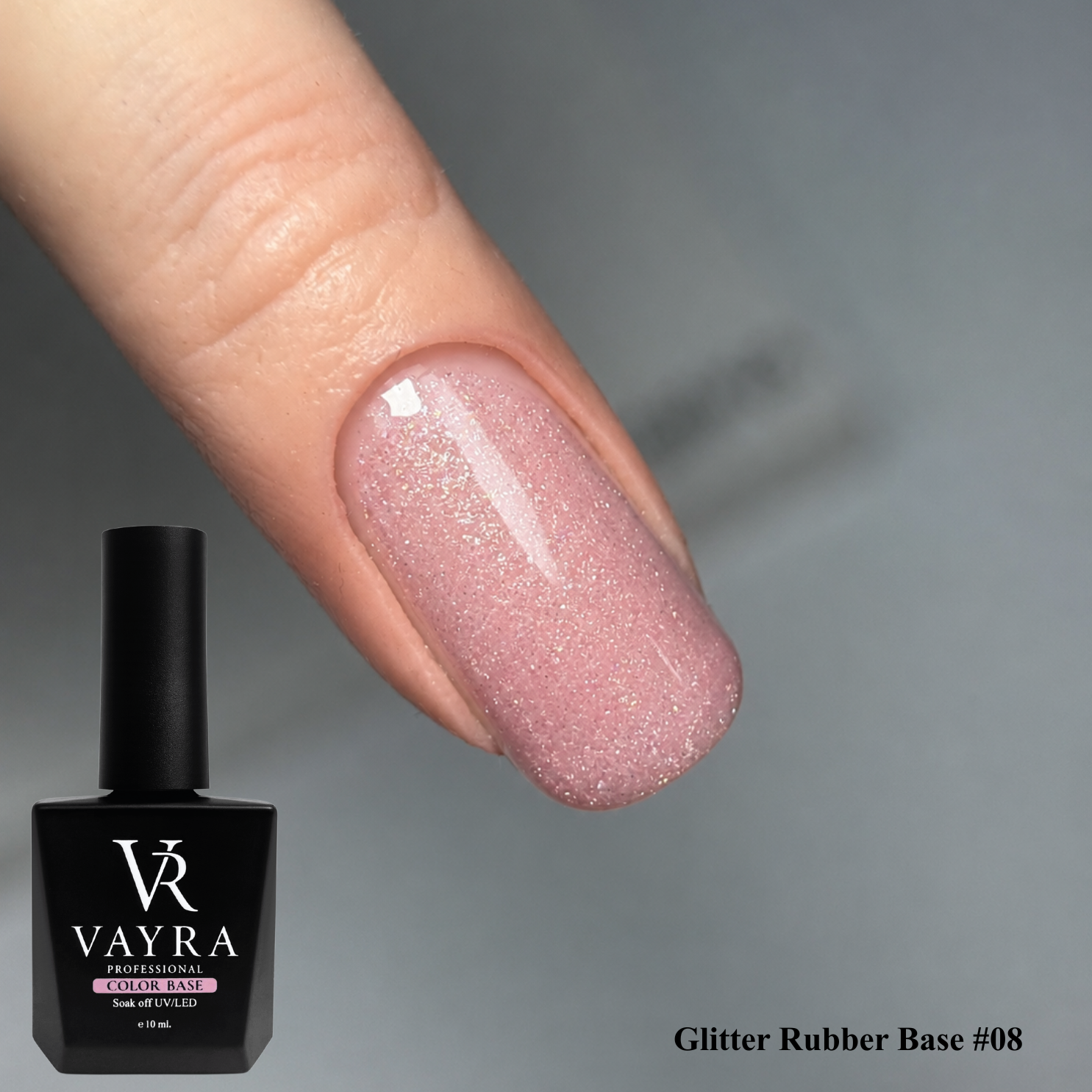 Цветна база Glitter Rubber Base #08