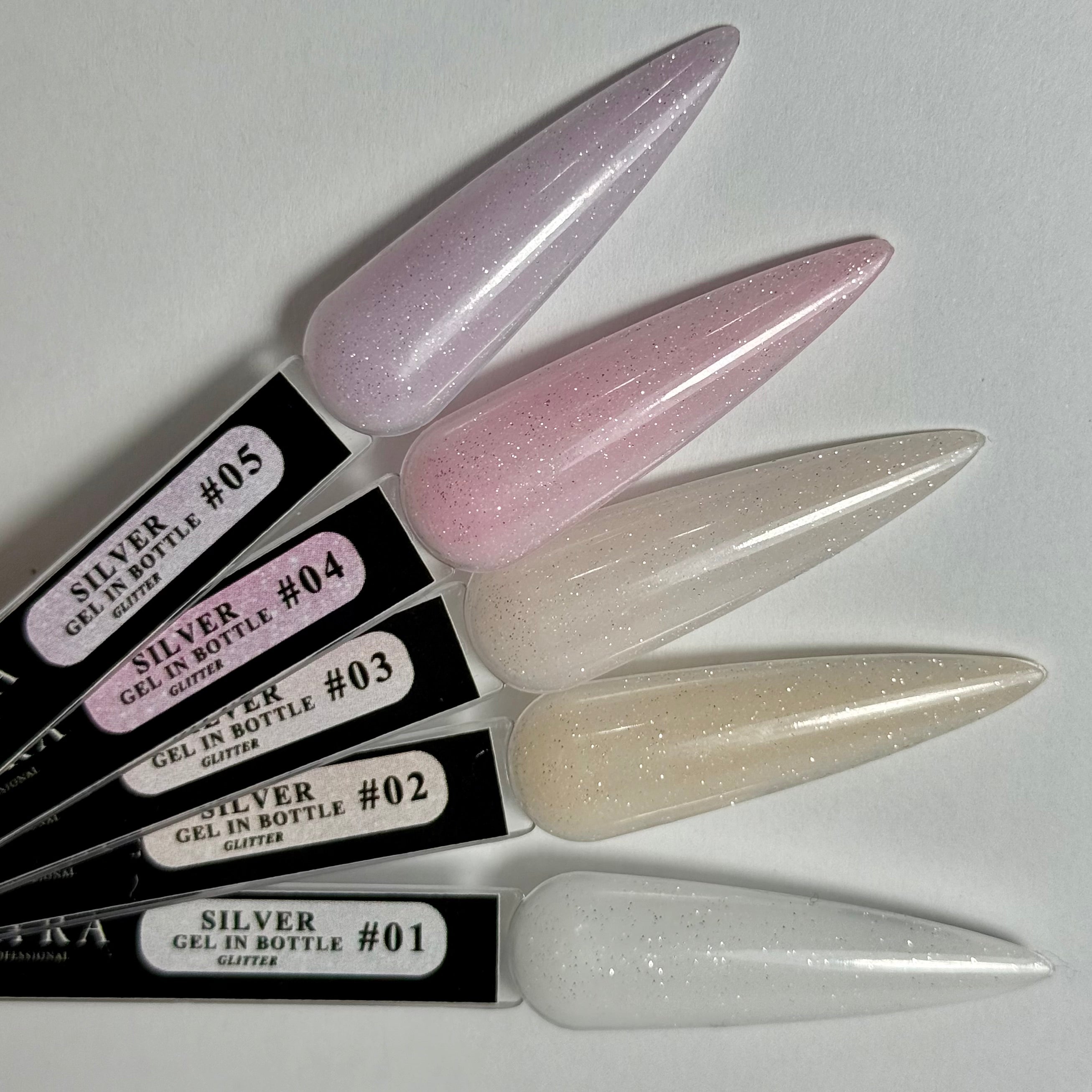 Гел в бутилка Silver Glitter #01
