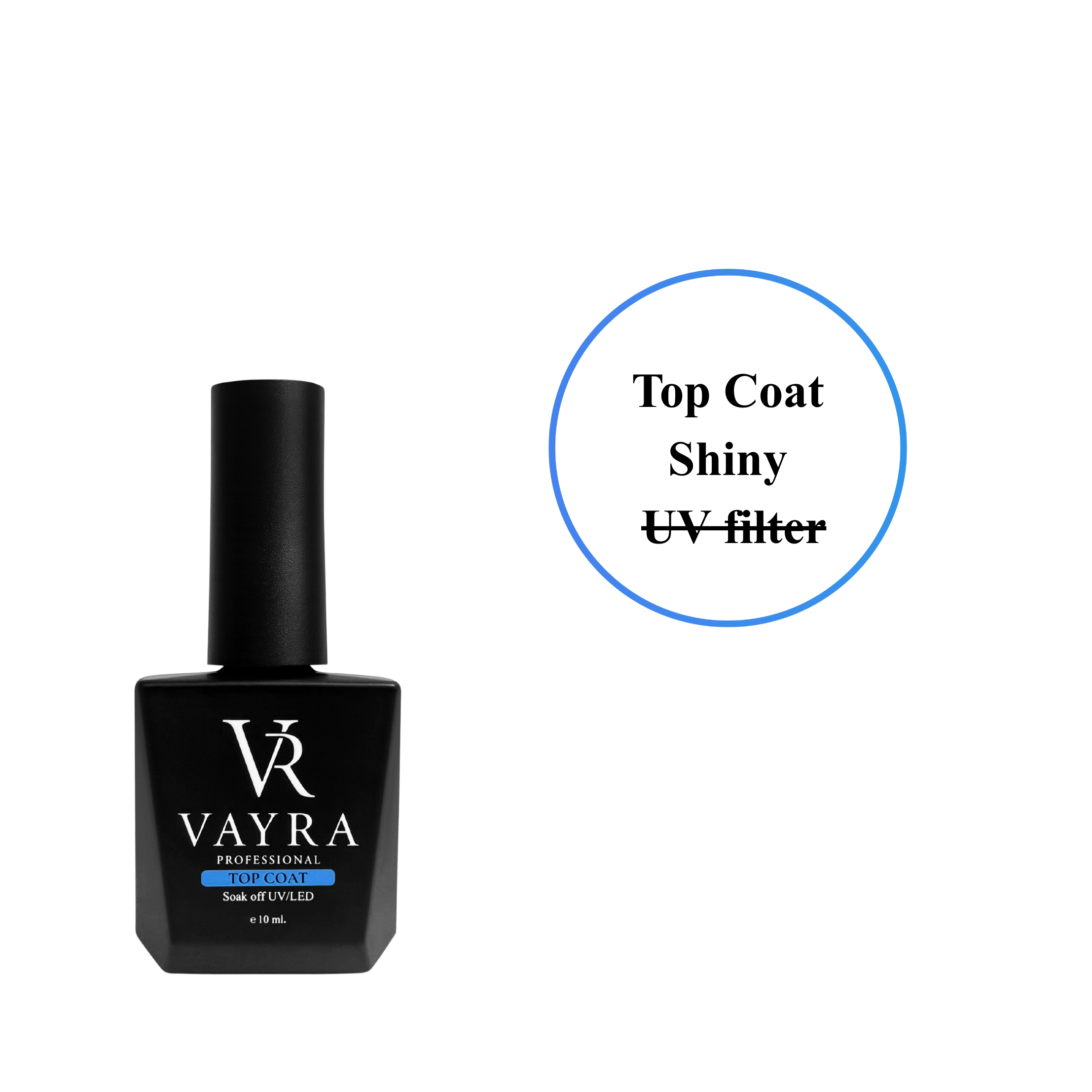 Top Coat Shiny - без UV филтър