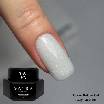 Glitter Builder Gel - Ivory Glow #01, 30 гр.