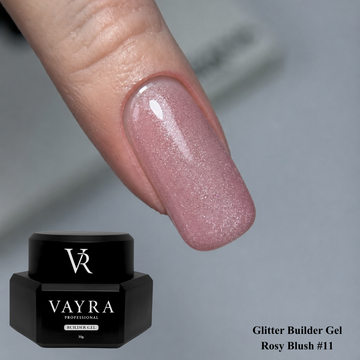 Glitter Builder Gel - Rosy Blush #11, 30 гр.